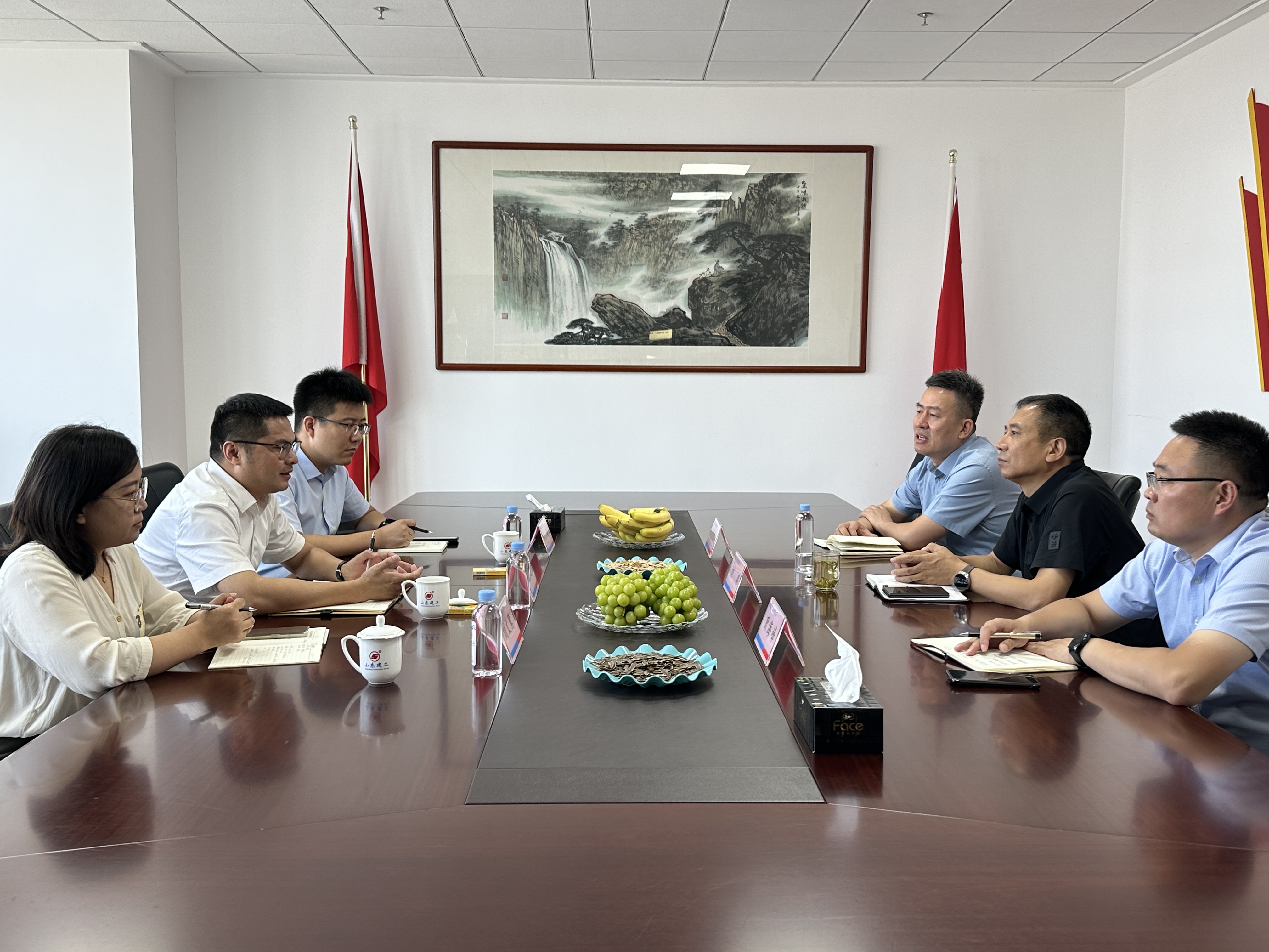 山东省绿色建筑工程有限公司副总经理张树之一行莅临公司参观交流